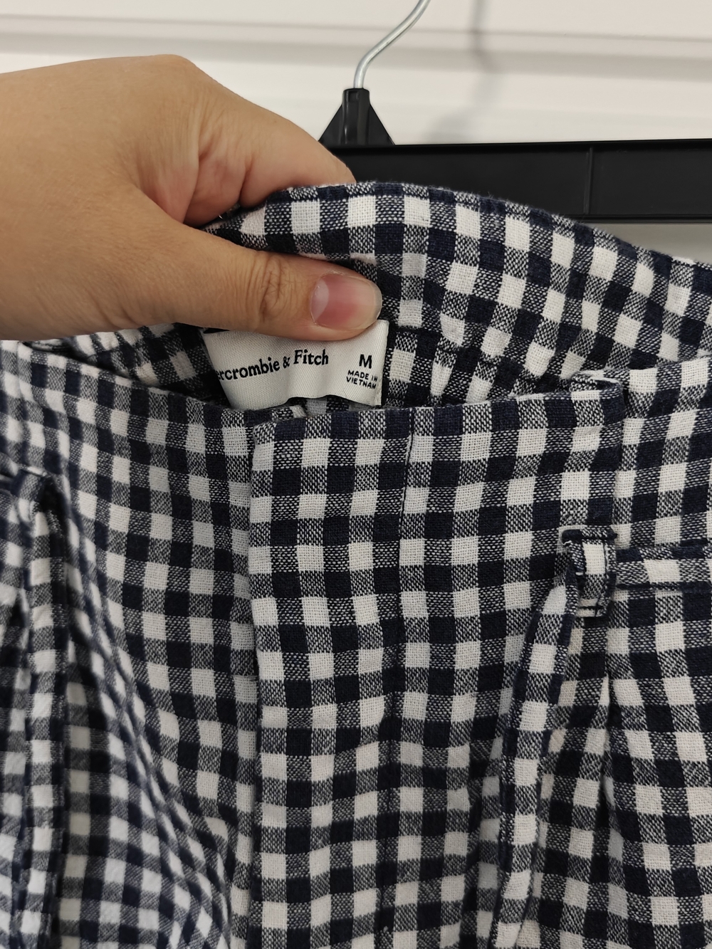 Abercrombie & Fitch Gingham Crop Tops & Short Set - Navy - Picture 10 of 10